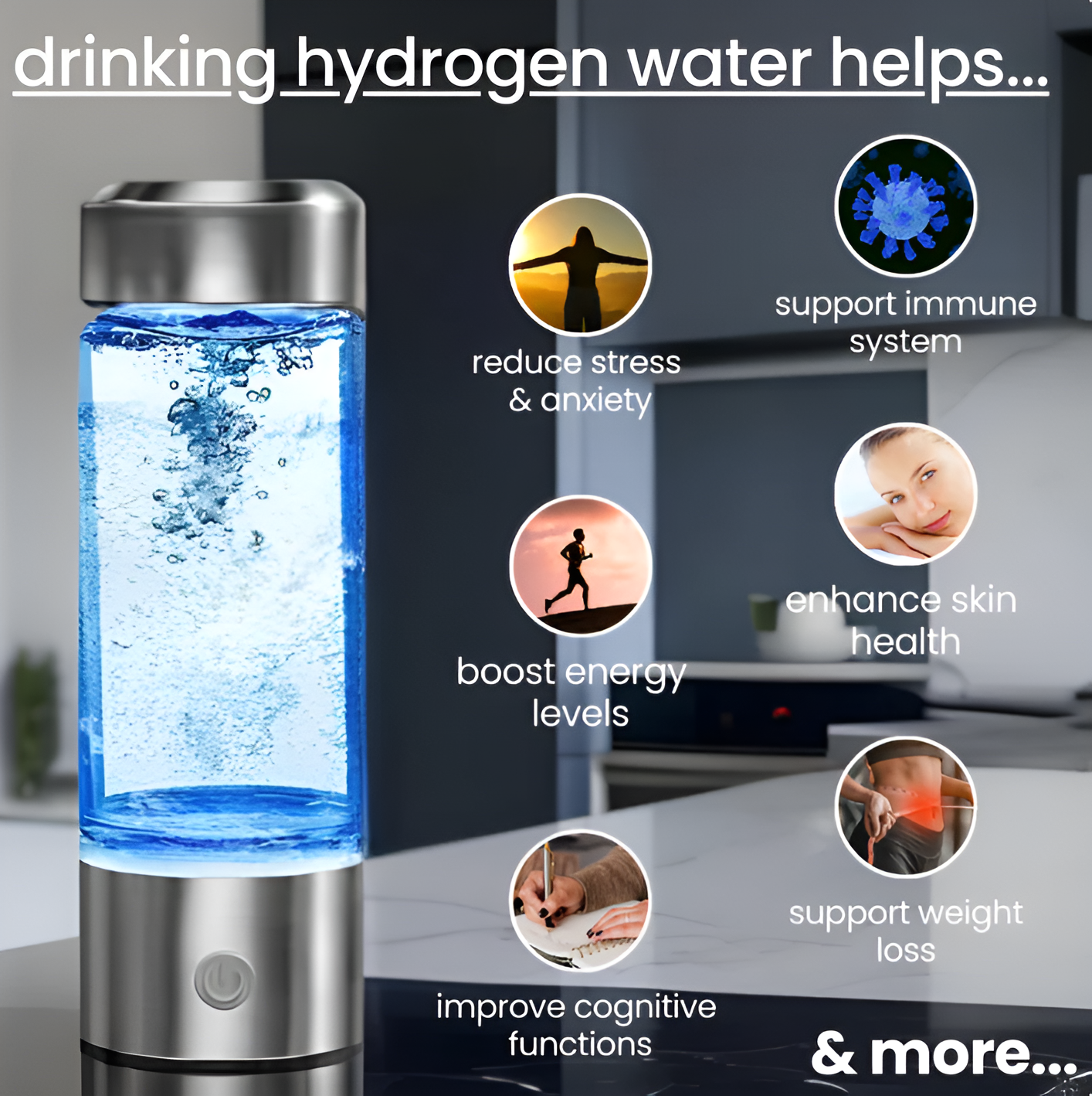 Portable Hydrogen Water Bottle,Glass Hydrogen Water Algeria